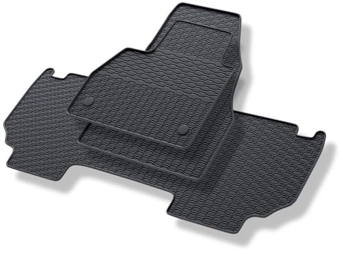 Mossa Gummifußmatten passend für Renault Kangoo II 2008-2021 3 STK. schwarz | Van