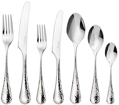 Robert Welch Honeybourne Bright, 42 Piece Cutlery Set for 6 People. Made from Stainless Steel. Dishwasher Safe.