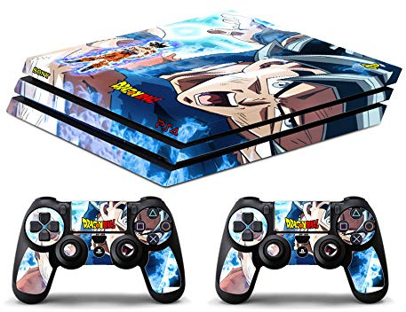 Skin Compatibility for PS4 Pro - Dragonball Goku Ultra ISTINCT - Limited Edition Decal Protective Cases for Faceplates Bundle