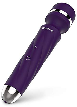Nalone Lover Magic Wand Massager mit 7 Vibrationsmodi Massagestab mit flexiblen Massagekopf Wasserdicht und Wiederaufladbar, Lila, VS-VR32-2-PUR