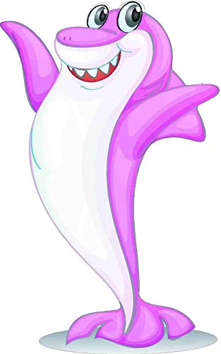 kleberio Haifisch Aufkleber Sticker Fische Heckscheibenaufkleber selbstklebend Autoaufkleber Sticker für Kinder Dekoration Set Car Wohnwagen wetterfest 10 x 16 cm