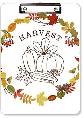 Planchette porte-bloc A4 Motif guirlande de feuilles