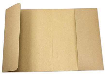 Fotomappe C5 165 x 3 x 229 mm, Klappe und Tasche, Kraftkarton, braun - 10er Pack