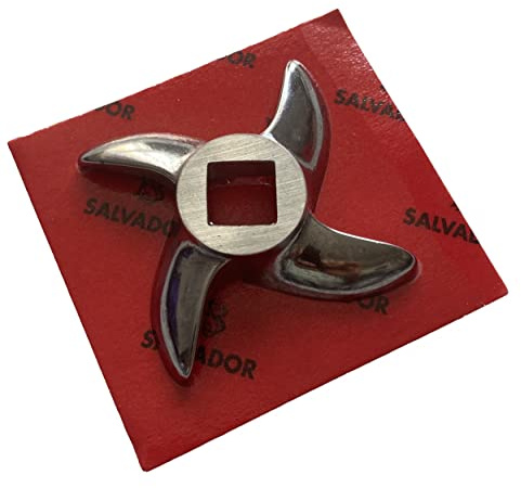 Lame de hachoir à viande incurvée pour meuleuse à disque de rechange toutes tailles S/S Salvador 8 12 22 32 3 mm 4,5 mm 6 mm (lame de hachoir n° 22)