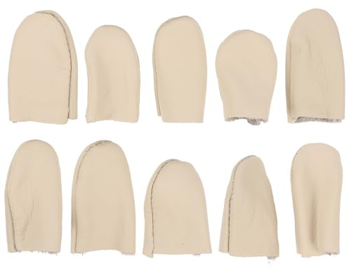 Ciieeo Pu-Fingerschutz Für Filzen Und Nadel-Filz Daumenschutz Und Fingerhülsen Für Nähen 5 Daumenhülsen + 5 Index-Fingerhülsen Für Diy-Handarbeiten
