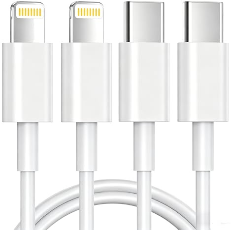 JJCALL USB C Lightning Kabel 1M 2Pack [MFi-Zertifiziert] iPhone Ladekabel,Lightning Kabel Kompatibel Mit iPhone 14/13/13 Pro/12/12 Pro Max/11 Pro/X/XS/XR/8 Plus(Weiß)