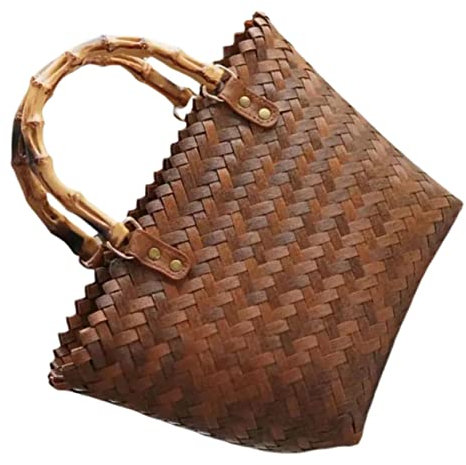 Cabilock Woven Bag Straw Handbag Shoulder Straw Woven Bag Basket Beach