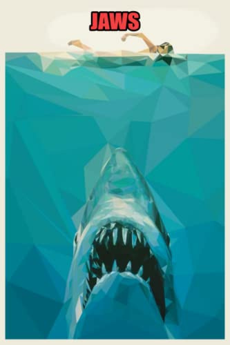 Jaws Notebook: Size 6 x 9 inches, Wide-Ruled, Lined blank , 110 Pages, Composition Notebook, Journal Writing Notebook