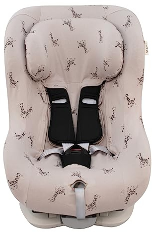 JYOKO Kids Funda Universal de Algodón para Silla de Coche con Cabezal (Giraffe)