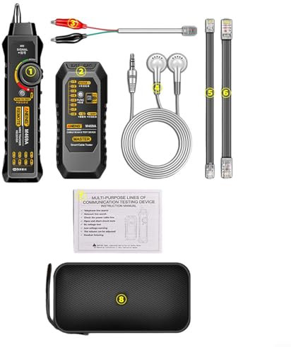 HEIBTENY Netzwerkleitungssucher, Multifunktionaler Netzwerk-Leitungssucher, LAN Kabel Tester, M469A Multifunktionaler Netzwerkleitungssucher, Netzwerkkabel Telefonleitungsprüfer