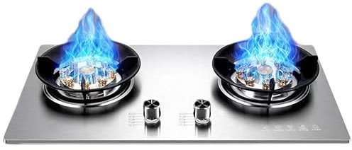 Cuisinière Au Propane, Cuisinière Au Propane Portable À 2 Brûleurs, Table De Cuisson À Gaz En Acier Inoxydable, Maximum 17742,4 BTU For Les Restaurants Familiaux Et Les Camions De Nourriture (Color :
