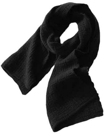 Hgvcfcv Kaschmir-Schal, Winter, Herren/Damen, Outdoor, Mode, Schals, einfarbig, gestrickt, Wickelschal, Unisex, Schwarz , One size