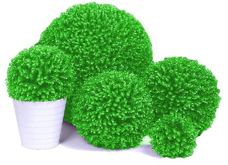 WPJBDS Künstliche Buchsbaumkugel, Künstliche Topiary-Kugeln, Künstliche Pflanzen Im Freien, Künstliche Pflanzenkugel Für Den Innen- Und Außenbereich, Gartendekoration(Size:24inch/60cm,Color:Green)
