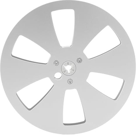 1/4 7 Zoll Leere Spule für Reel-to-Reel-Tonbandgerät für Open-Reel-Sounddeck, Aufwickelspule aus Aluminiumlegierung mit 3 Löchern, Ersatz-Eröffnungsmaschinenteil (Silbergrau)