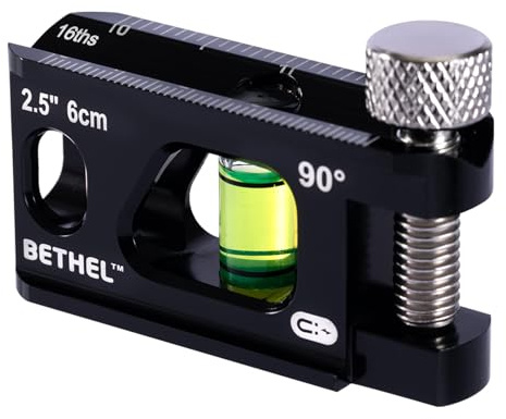 BETHEL 2.5 Inch Magnetic Torpedo Level with V-Groove & Magnetic Rails, Aluminum Alloy Pocket Bubble Level for Pipes, Conduits, and Metalworking