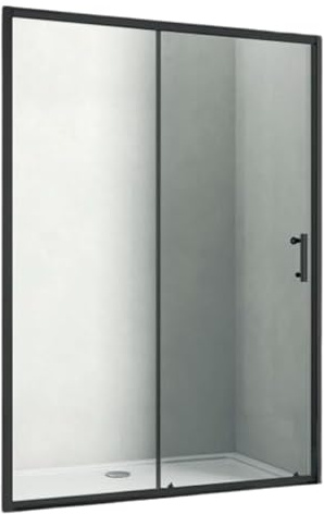 IMPALLI Box Doccia H190 Cm Estensibile 118-121 Cm Reversibile Porta Doccia Scorrevole Chiusura Magnetica Box Doccia Cristallo Trasparente 6 Mm Profilo Alluminio Anta Sganci Rapidi (NERO OPACO 120)
