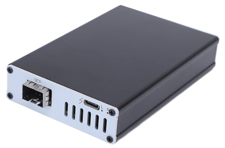 Carte Réseau Thunderbolt 3/4 USB4 10G - NIC SFP+ 10Gbps, Plug & Play Mac/Ubuntu, Aluminium sans Alimentation Externe (Port Unique)