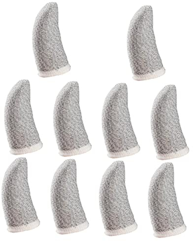 Healeved 3 Sätze Spiel Ärmel Unterstützung Luft Schweiß Stoff Beständig Abdeckung Fingerschutz Handschuhe Spielfingersäcke Spiel-requisiten Silberne Faser 10 Stück * 3