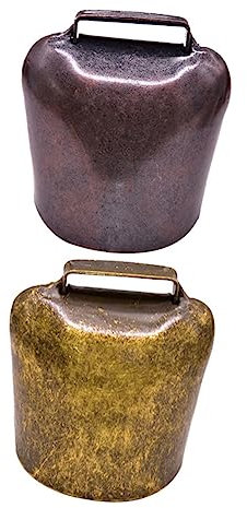 Garneck 2 Stück Rinder- Und Schafglocken Kuhbells Klein Mini-Glocke Kuhglocken Kuhzubehör Geformt Vieh Haustiere Große Kuhglocke Kragenglocken Weiden Haustierbedarf Eiserne Glocken Eisen