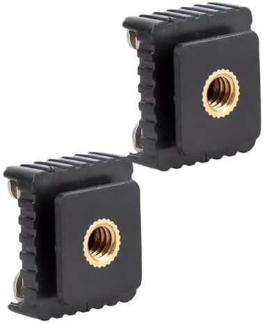Blitzschuh mit Standard-Halterung auf 1/4-Zoll-Gewinde für Fotografie, Kaltschuh-Adapter, Blitzstativ, Fotostudio-Zubehör, 2 Stück