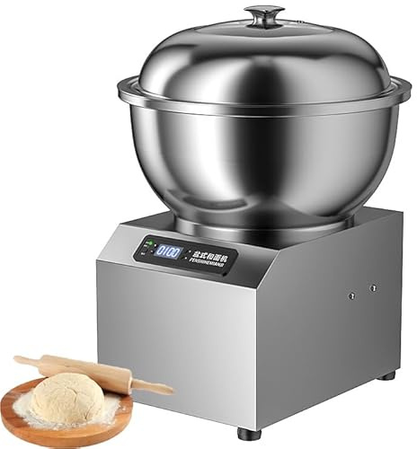 Impastatrice, impastatrice elettrica da cucina commerciale, impastatrice elettrica da 1100 W con timer da 30 minuti, macchina in acciaio inossidabile, professionale per pasta, tagliatelle e