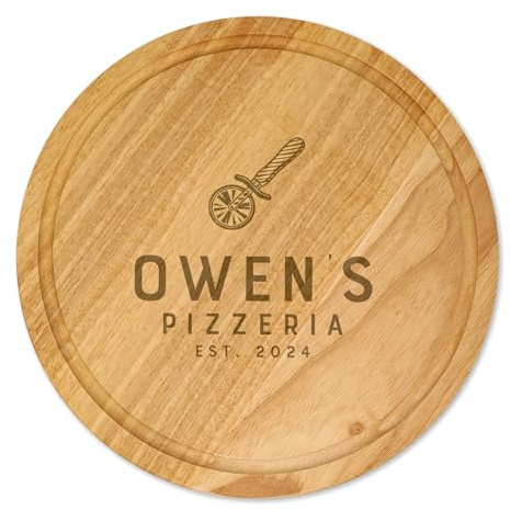 Personalised Pizza Board Pizzeria Engraved Wooden Chopping Board Serving Board Pizza Peel Cutting Birthday Christmas Housewarming Wedding