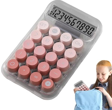 Mecánica, calculadora de escritorio antideslizante con botones mecánicos- teclado ergonómico base portátil antideslizante para uso de oficina