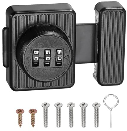 PATIKIL Combination Cabinet Lock, 2 Inch 3-Digit Keyless Metal Drawer Locks with for Kitchen Cabinet Closet Cupboard Locker Wooden Door,Black
