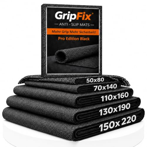 GripFix® Antirutschmatte für Teppich (50x80cm) Teppichstopper Sicherer Halt | Teppich Antirutschunterlage–Teppich Rutsch Stop für Laminat, & Fliesen etc. Zuschneidbar, rückstandsfrei für Fußbodenheizung