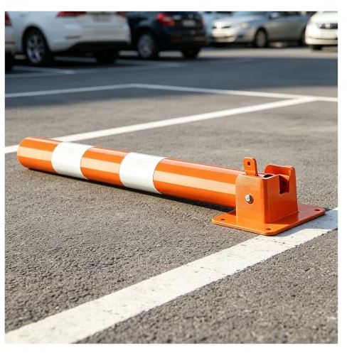 Bolardos De Seguridad,Barrera De Estacionamiento Plegable,FáCil De Instalar Bloqueable,Bolardo De Seguridad De Acero for Estacionamiento