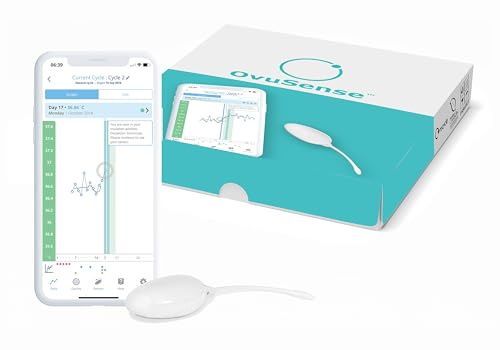 OvuSense Fertility Monitor (OvuCore) - Real Time Ovulation Test & Predictor with Tracking App Included, Clinically Proven Accuracy Even for Irregular Cycles and PCOS