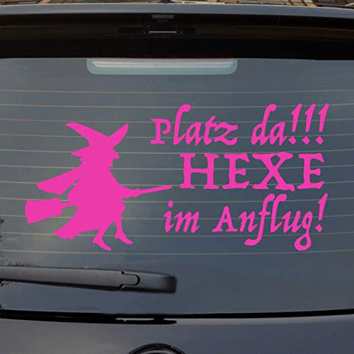 Hellweg Druckerei Platz da Hexe im Anflug Auto Aufkleber Sticker Heckscheibenaufkleber
