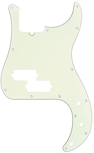 Musiclily Pro 13 Löcher P Bass Pickguard Schlagbrett für 4-Saiter American Precision Bass, 3 lagig Elfenbein