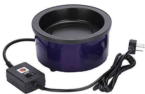 QSQWL Melting Pot 200W Electric Skillet - Professional Keratin Hot Temp Glue Pot Dip for Silk Floral Crafting and Hair Extension - UK/EU/US Plug, Blue