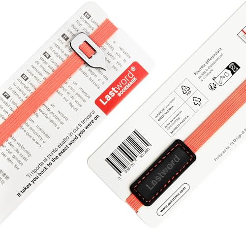 Particular Bookmark, Elastic Bookmark for Men, Women and Kids, Great Gift Idea for Readers, Graduation, Birthday, Cute Gifts for Teachers, Design Gifts - Lastword (Coral)