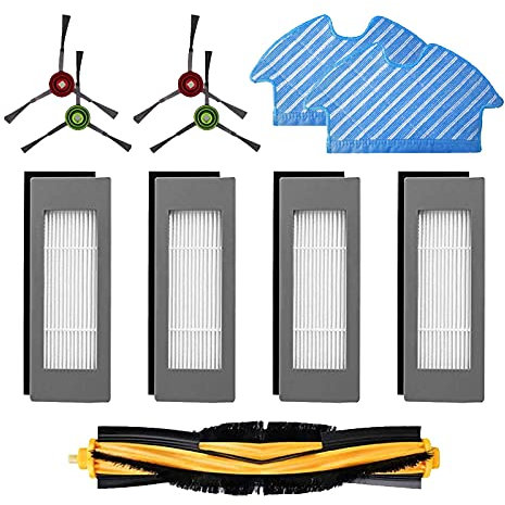 HALIEVE Filter Bürste Wischtuch Ersatzteile Zubehör Set für Ecovacs DEEBOT OZMO 900 OZMO 905 Staubsauger Roboter (11 Stück)