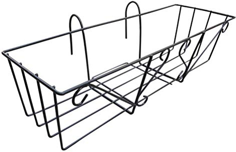 Cabilock Jardinière Suspendue en Fer Support De Pot De Fleur Jardinières De Clôture en Métal Fleur De Balcon Jardinières Suspendues Balcon Porte-jardinière Suspension en Fer Forgé Mural