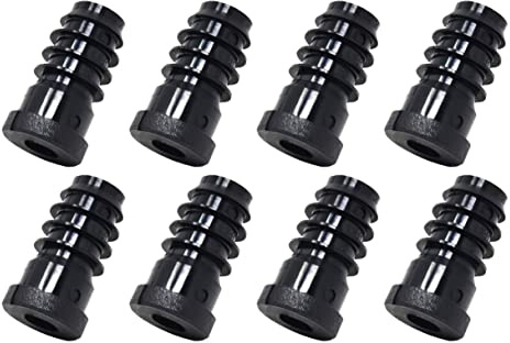 Design61 8x Gewindestopfen Justierstopfen für Rundrohr mit eingelegter Metallmutter Ø20 mm 1-1,5 mm mit M8 Innengewinde