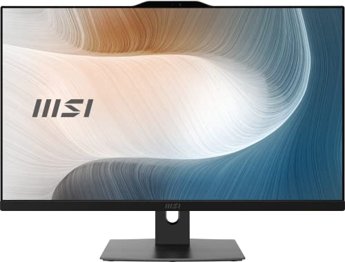 msi Modern AM272P 12M-865IT AIO PC - 27 IPS, Windows 11 Home, 1920x1080 (FHD), Intel Core i5-1235U, Intel Iris Xe- Memoria 8GB(8GB*1) DDR4 SDRAM, SSD 512GB - Kensington, Webcam integrata - Nero