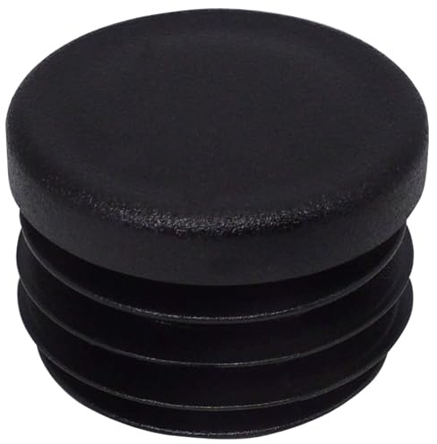 SKIR'CO - 40 inserti tondi per tubi da 28 mm, tappi per pali di recinzione, tappi terminali in plastica nera, tappi per tubi neri RAL 9005