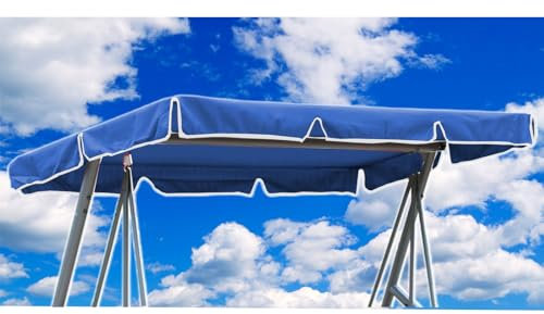 Hollywoodschaukel Dachbezug 210x145, Ersatzdach Hollywoodschaukel Dach Wasserdicht, Sonnendach für Hollywoodschaukel (Blau)