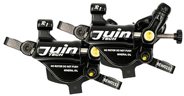 Juin R1 Hybrid Hydraulic Disc Brake Caliper, Mechanical/Hydraulic Disc Brake Kit, Black
