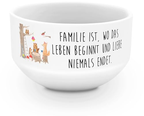 Mr. & Mrs. Panda schale Waldtiere Picknick - Geschenk, Obstschale, Igel, Maus, porzellanschüssel, Müslischale, Gute Laune, dessertschale, Schüssel, Wald, Hase, Eichhörnchen
