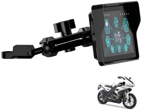Carplay wireless portatile e schermo Android Auto per moto, Monitor touch screen portatile CarPlay per moto da 5 pollici Stereo impermeabile IP66 per navigazione GPS con doppio Bluetooth per moto