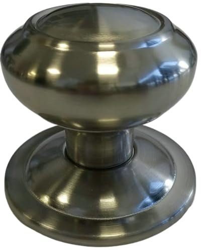 TüRknauf Hohler Knaufgriff aus Stahl for Hausflur-Türtore TüRknauf Drehbar(Color:Satin Nickel,Size:10pcs)
