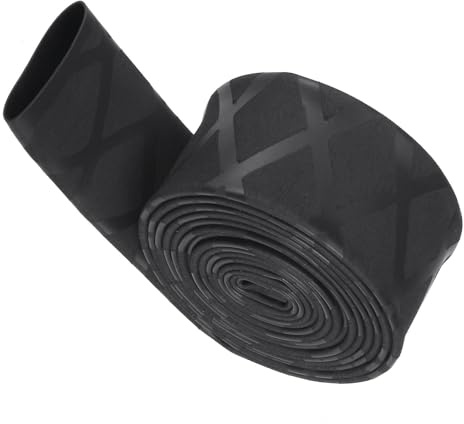 ‌TA-VIGOR Gaine Thermorétractable 20 mm - Taux de Rétraction 1.7:1 - Isolation Électrique, Protection Câbles et Fils - Longueur 1.6 Mètres - Rayures Noires
