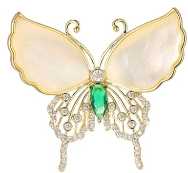 Wendalern Cute Rhinestone Butterfly Brooch Pin Stunning Crystal Butterfly Enamel Brooch Diamond Cz Butterfly Insect Lapel Pin Scarf Shawl Bouquet Corsage Clothing Accessories for Women