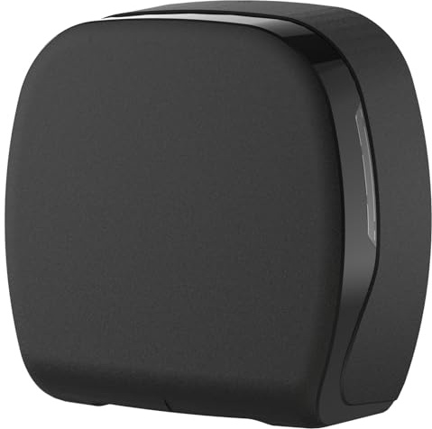 HypaFol Jumbo Toilettenpapierspender, schwarz matt – für Rollen bis Ø 24 cm, robust, modern, abschließbar, hygienisch, für Gewerbe & WC