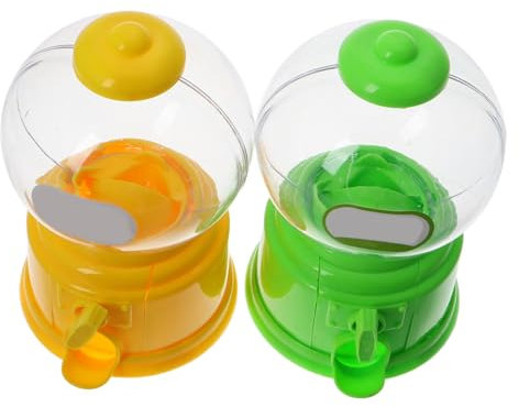 Kisangel 2pcs Portable Mini Candy Dispenser Vintage Sweet Machine Toy Candy Vend Catcher for Boys and Girls Classroom Desk Cute Box Holder