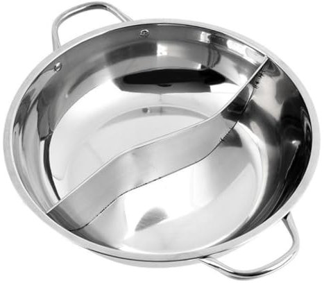 TIDTALEO Hot Pot Cookware Food Grade Stainless Steel Pot Portable Double Boiler Glass Lid Induction Cooker Gas Cooker Compatible